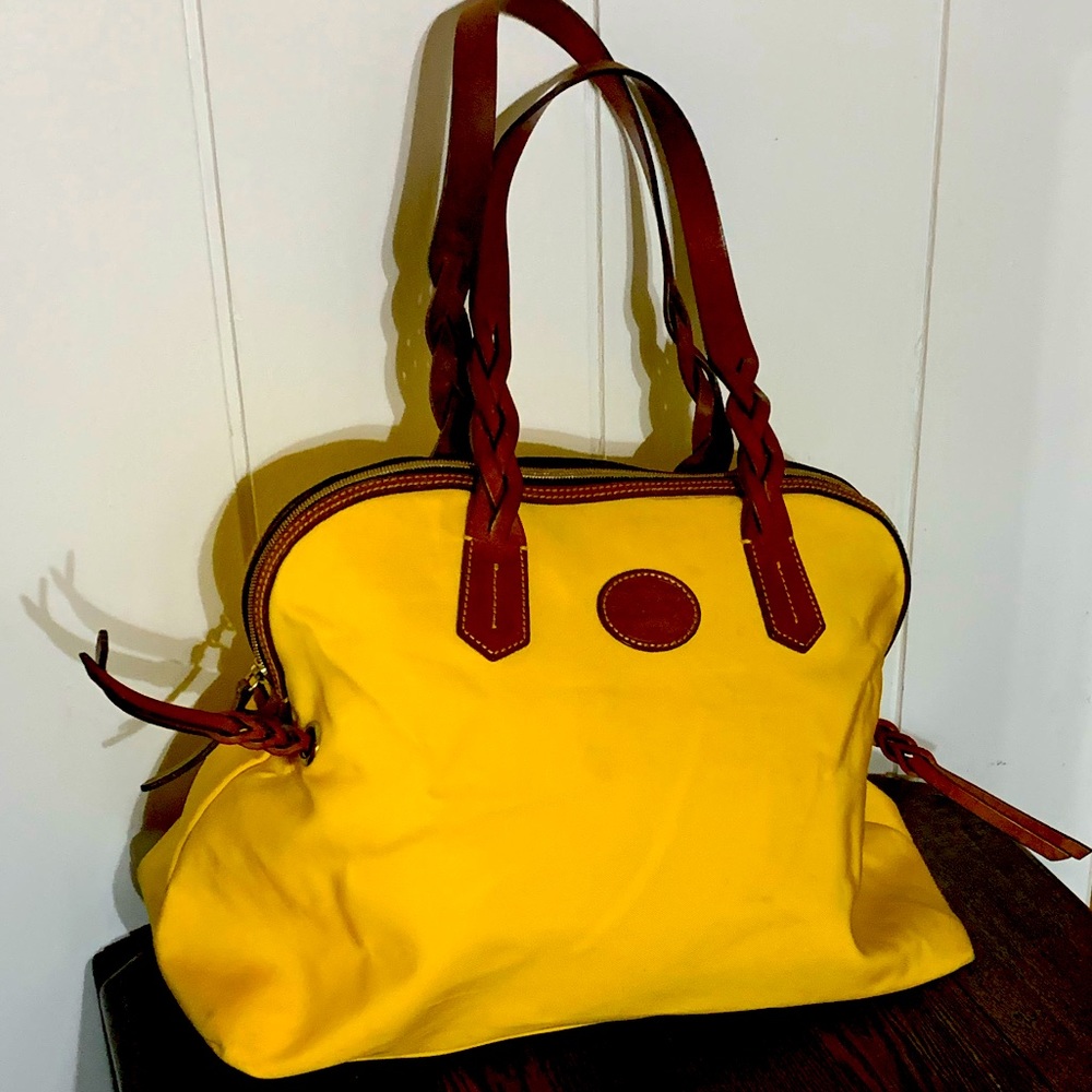 Dooney & Bourke Yellow Large Domed Satchel